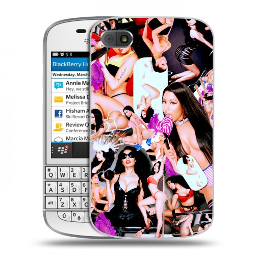 Дизайнерский пластиковый чехол для BlackBerry Q10 Ники Минаж