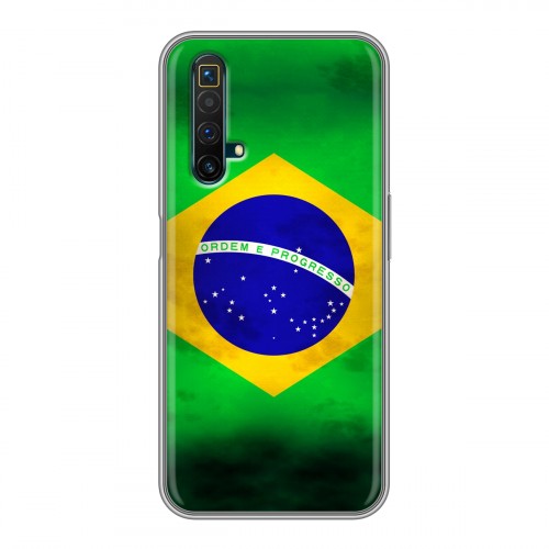 Дизайнерский силиконовый чехол для Realme X3 SuperZoom Флаг Бразилии