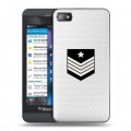 Полупрозрачный дизайнерский пластиковый чехол для BlackBerry Z10 Армия