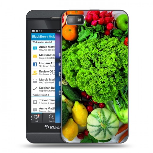 Дизайнерский пластиковый чехол для BlackBerry Z10 Овощи