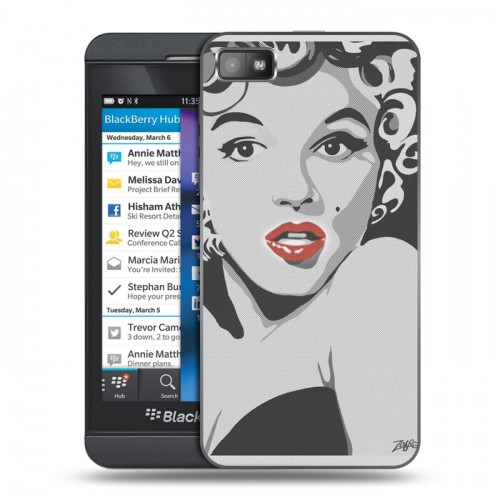 Дизайнерский пластиковый чехол для BlackBerry Z10 Мерлин Монро
