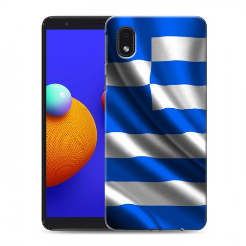 Дизайнерский пластиковый чехол для Samsung Galaxy A01 Core Флаг Греции