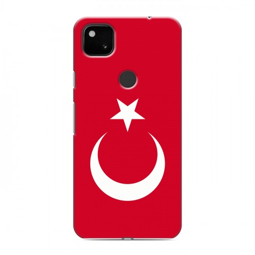 Дизайнерский пластиковый чехол для Google Pixel 4a Флаг Турции