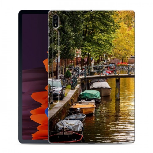 Дизайнерский силиконовый чехол для Samsung Galaxy Tab S7 Plus амстердам