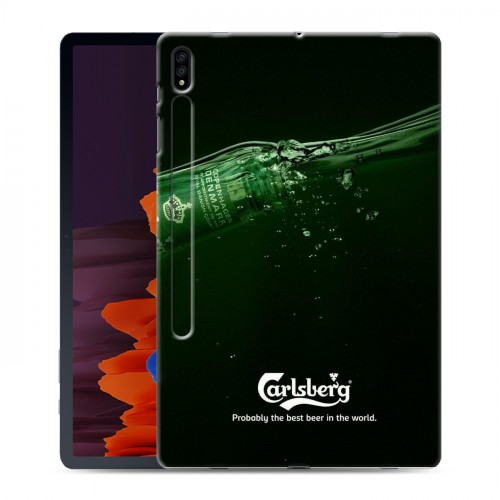 Дизайнерский силиконовый чехол для Samsung Galaxy Tab S7 Plus Carlsberg