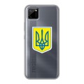 Полупрозрачный дизайнерский пластиковый чехол для Realme C11 Флаг Украины