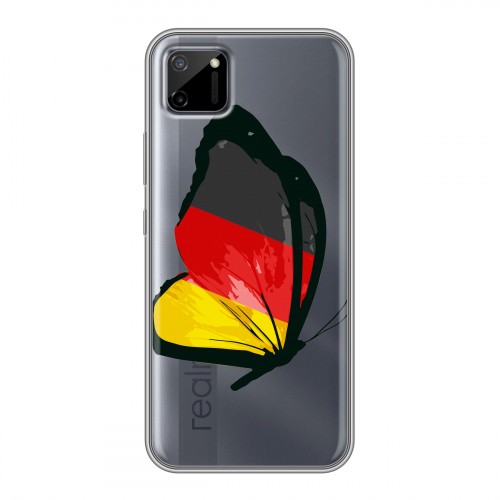 Полупрозрачный дизайнерский пластиковый чехол для Realme C11 Флаг Германии