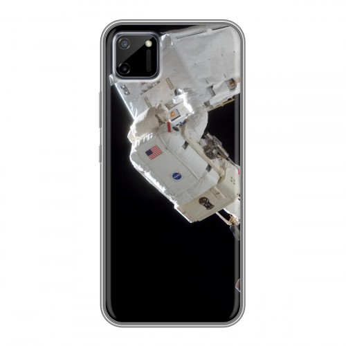 Дизайнерский силиконовый чехол для Realme C11 Космонавт