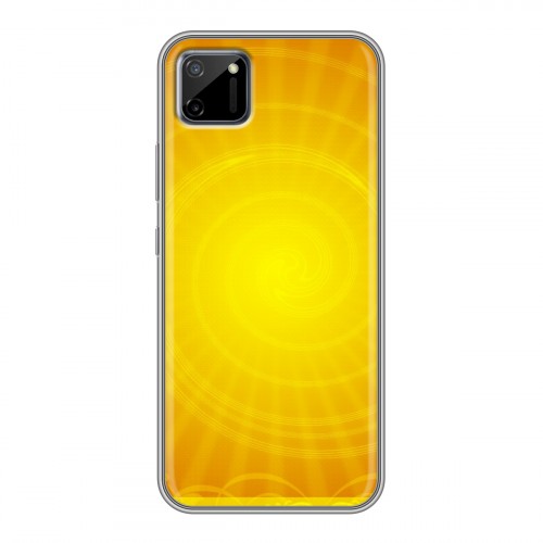 Дизайнерский силиконовый чехол для Realme C11 Солнце
