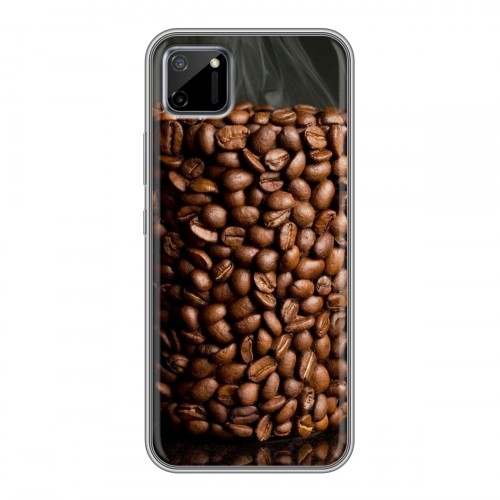 Дизайнерский силиконовый чехол для Realme C11 кофе текстуры