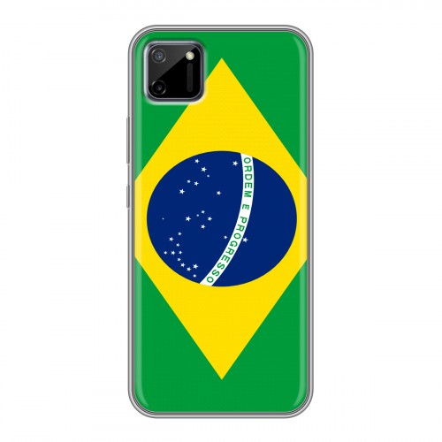 Дизайнерский силиконовый чехол для Realme C11 Флаг Бразилии