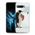 Дизайнерский силиконовый с усиленными углами чехол для ASUS ROG Phone 3 Пингвины