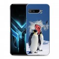Дизайнерский силиконовый с усиленными углами чехол для ASUS ROG Phone 3 Пингвины