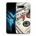 Дизайнерский силиконовый с усиленными углами чехол для ASUS ROG Phone 3 Текстуры денег