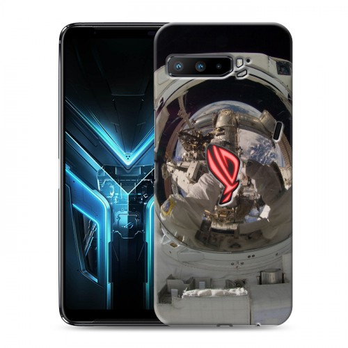 Дизайнерский силиконовый с усиленными углами чехол для ASUS ROG Phone 3 Космонавт