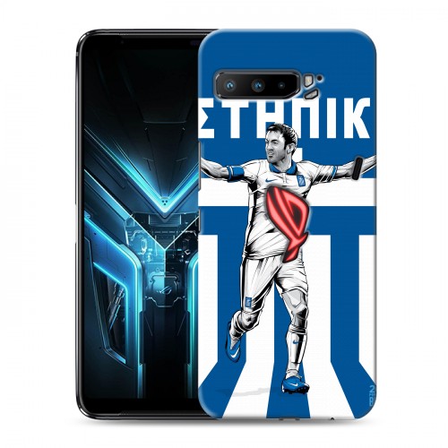 Дизайнерский силиконовый с усиленными углами чехол для ASUS ROG Phone 3 Флаг Греции