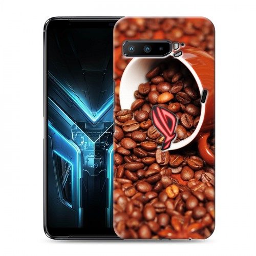 Дизайнерский силиконовый с усиленными углами чехол для ASUS ROG Phone 3 Кофе напиток