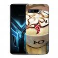 Дизайнерский силиконовый с усиленными углами чехол для ASUS ROG Phone 3 Кофе напиток