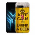 Дизайнерский силиконовый с усиленными углами чехол для ASUS ROG Phone 3 Пузырьки пива