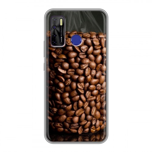 Дизайнерский силиконовый чехол для Tecno Camon 15 кофе текстуры