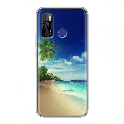 Дизайнерский силиконовый с усиленными углами чехол для Tecno Camon 15 Пляж