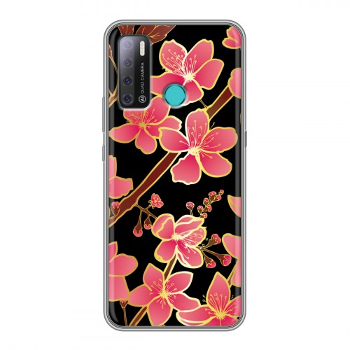 Дизайнерский силиконовый с усиленными углами чехол для Tecno Pouvoir 4 Люксовые цветы