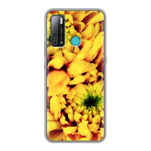 Дизайнерский силиконовый с усиленными углами чехол для Tecno Pouvoir 4 Монохромные цветы
