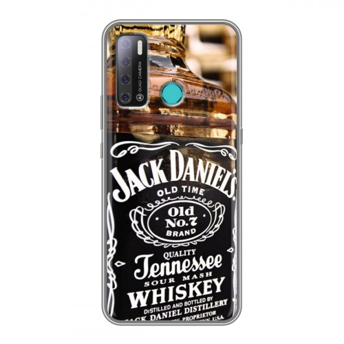 Дизайнерский силиконовый с усиленными углами чехол для Tecno Pouvoir 4 Jack Daniels