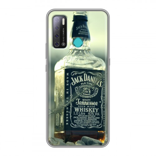 Дизайнерский силиконовый с усиленными углами чехол для Tecno Pouvoir 4 Jack Daniels