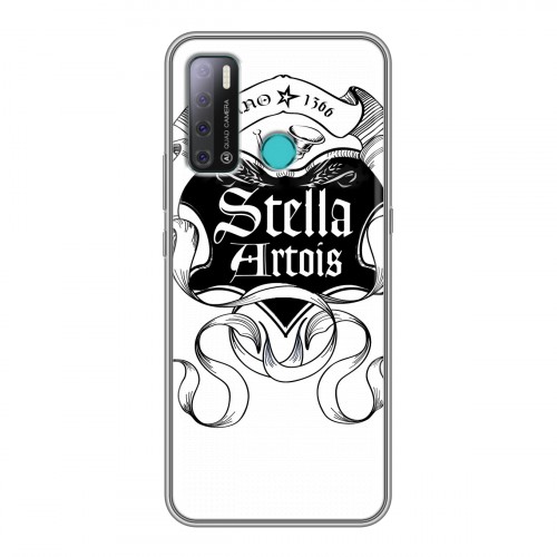 Дизайнерский силиконовый с усиленными углами чехол для Tecno Pouvoir 4 Stella Artois