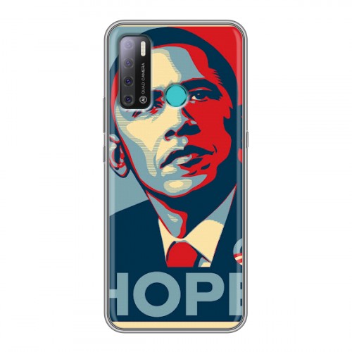 Дизайнерский силиконовый с усиленными углами чехол для Tecno Pouvoir 4 Барак Обама
