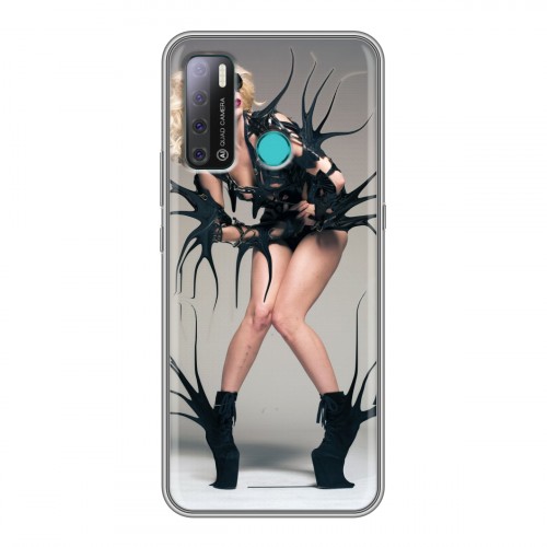 Дизайнерский силиконовый с усиленными углами чехол для Tecno Pouvoir 4 Леди Гага