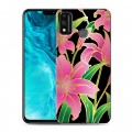Дизайнерский силиконовый чехол для Huawei Honor 9X Lite Люксовые цветы