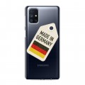 Полупрозрачный дизайнерский силиконовый с усиленными углами чехол для Samsung Galaxy M51 Флаг Германии