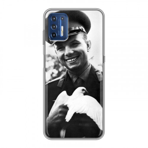 Дизайнерский силиконовый чехол для Motorola Moto G9 Plus Юрий Гагарин