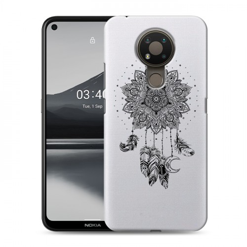 Полупрозрачный дизайнерский пластиковый чехол для Nokia 3.4 Прозрачные ловцы снов