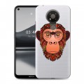 Полупрозрачный дизайнерский силиконовый чехол для Nokia 3.4 Прозрачные обезьяны