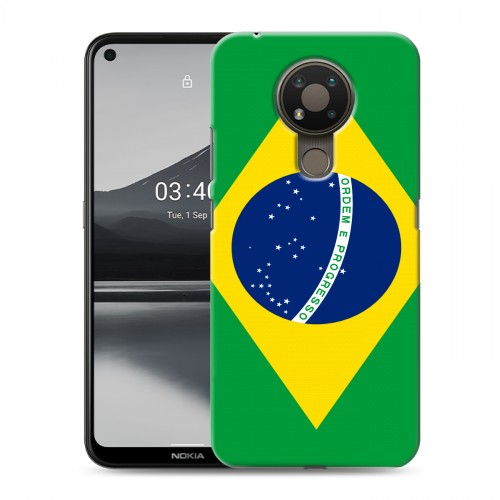 Дизайнерский силиконовый чехол для Nokia 3.4 Флаг Бразилии