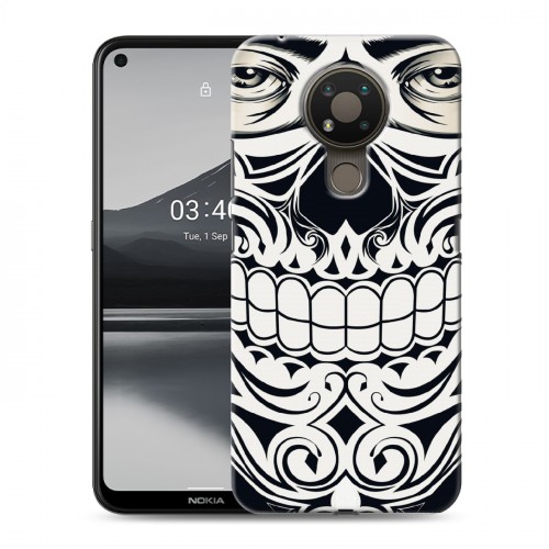 Дизайнерский силиконовый чехол для Nokia 3.4 Маски Black White