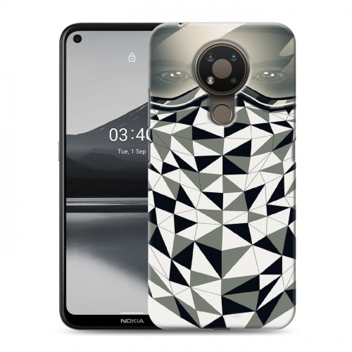 Дизайнерский силиконовый чехол для Nokia 3.4 Маски Black White