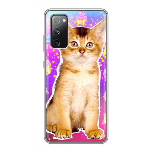 Дизайнерский силиконовый чехол для Samsung Galaxy S20 FE Космик кошки