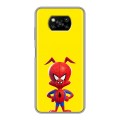 Дизайнерский силиконовый с усиленными углами чехол для Xiaomi Poco X3 Человек-паук : Через вселенные