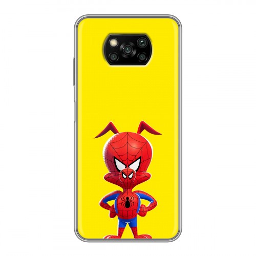 Дизайнерский силиконовый с усиленными углами чехол для Xiaomi Poco X3 Человек-паук : Через вселенные