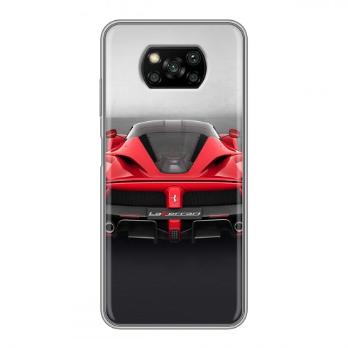 Дизайнерский силиконовый с усиленными углами чехол для Xiaomi Poco X3 Ferrari