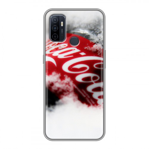Дизайнерский силиконовый с усиленными углами чехол для OPPO A53 Coca-cola