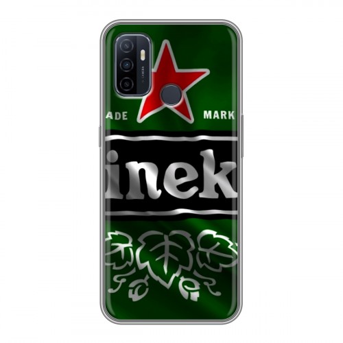 Дизайнерский силиконовый с усиленными углами чехол для OPPO A53 Heineken
