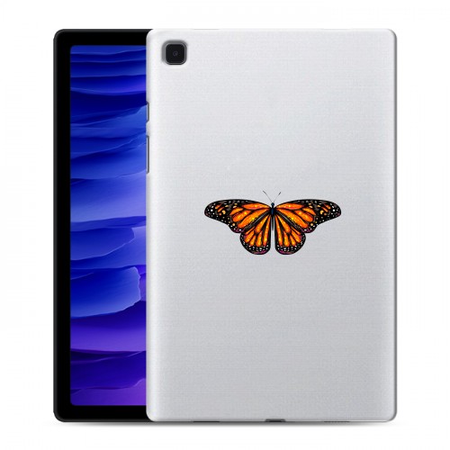 Полупрозрачный дизайнерский силиконовый чехол для Samsung Galaxy Tab A7 10.4 (2020) прозрачные Бабочки 