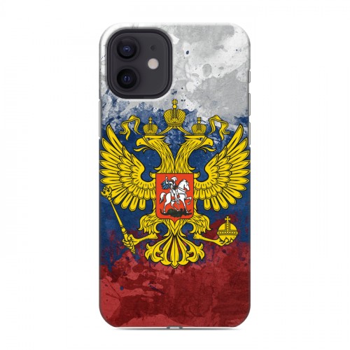 Дизайнерский силиконовый чехол для Iphone 12 Российский флаг и герб