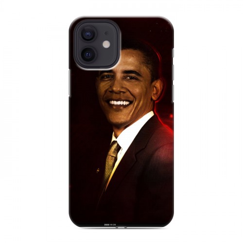Дизайнерский силиконовый чехол для Iphone 12 Барак Обама