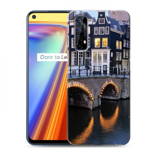 Дизайнерский силиконовый с усиленными углами чехол для Realme 7 амстердам